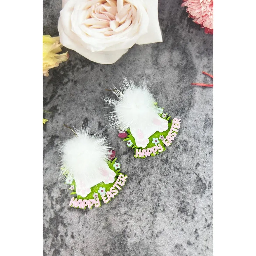 "Happy Easter" Bunny Earrings