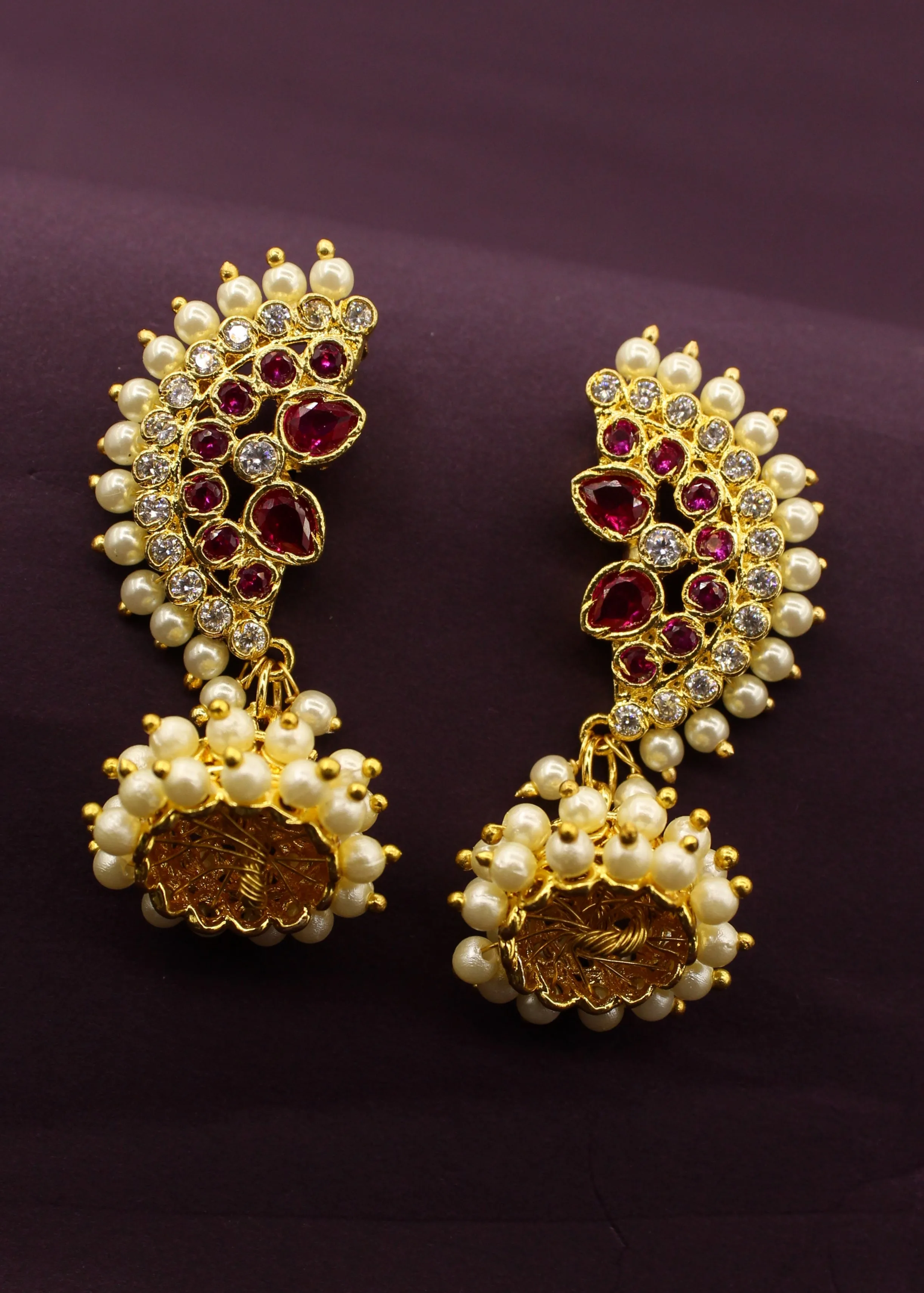 RAVISHING PEARLS JHUMKA EARRINGS