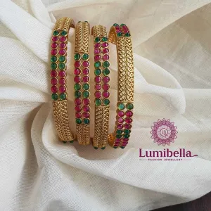 Simple Multi Color Bangles 2*6