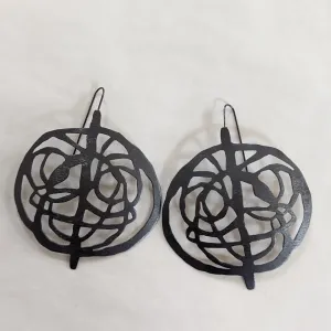 Small Organic Silver Earrings