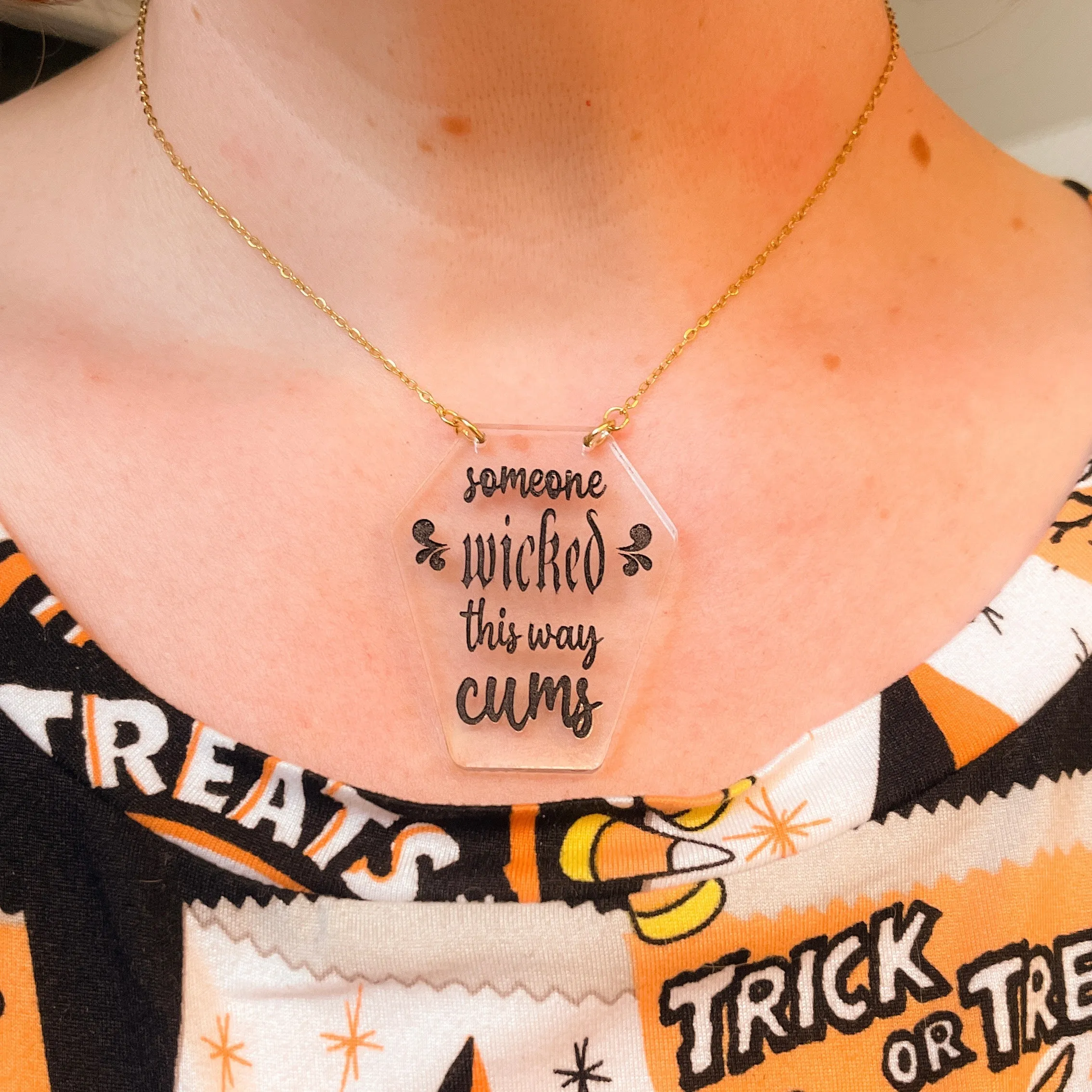 Someone Wicked This Way Cums - Tattoo Necklace