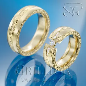 Soutache wedding bands