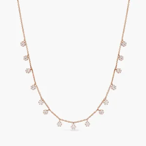 Sparkle CZ Charm Delicate Silver Necklace