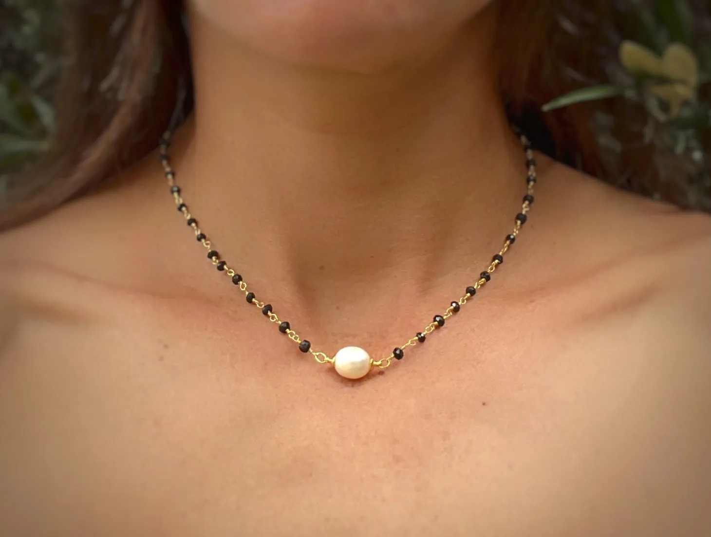 Spinel & Freshwater Pearl Necklace