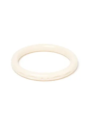 Splendette Narrow Cream Heavy Carve Bangle