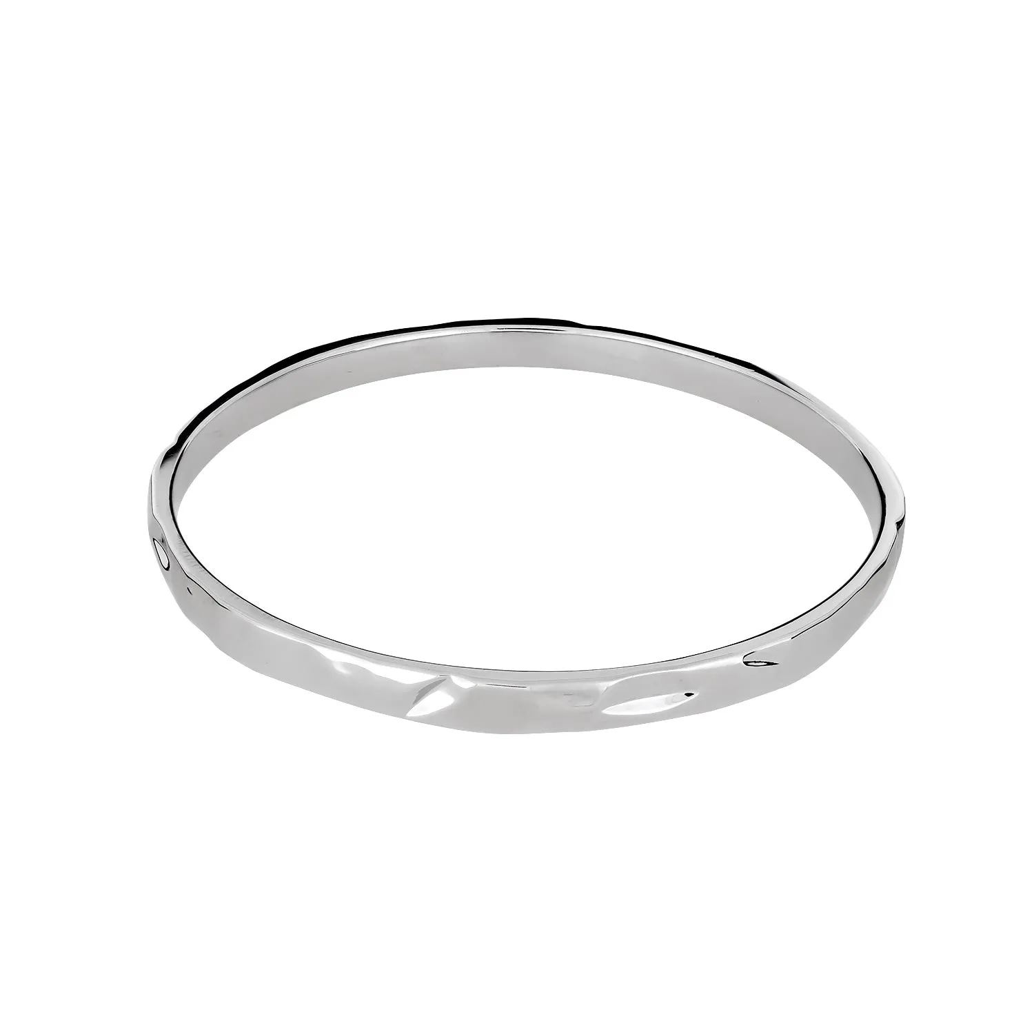 Sterling Silver Faceted Elements Bangle