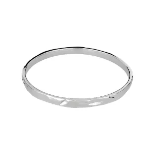 Sterling Silver Faceted Elements Bangle