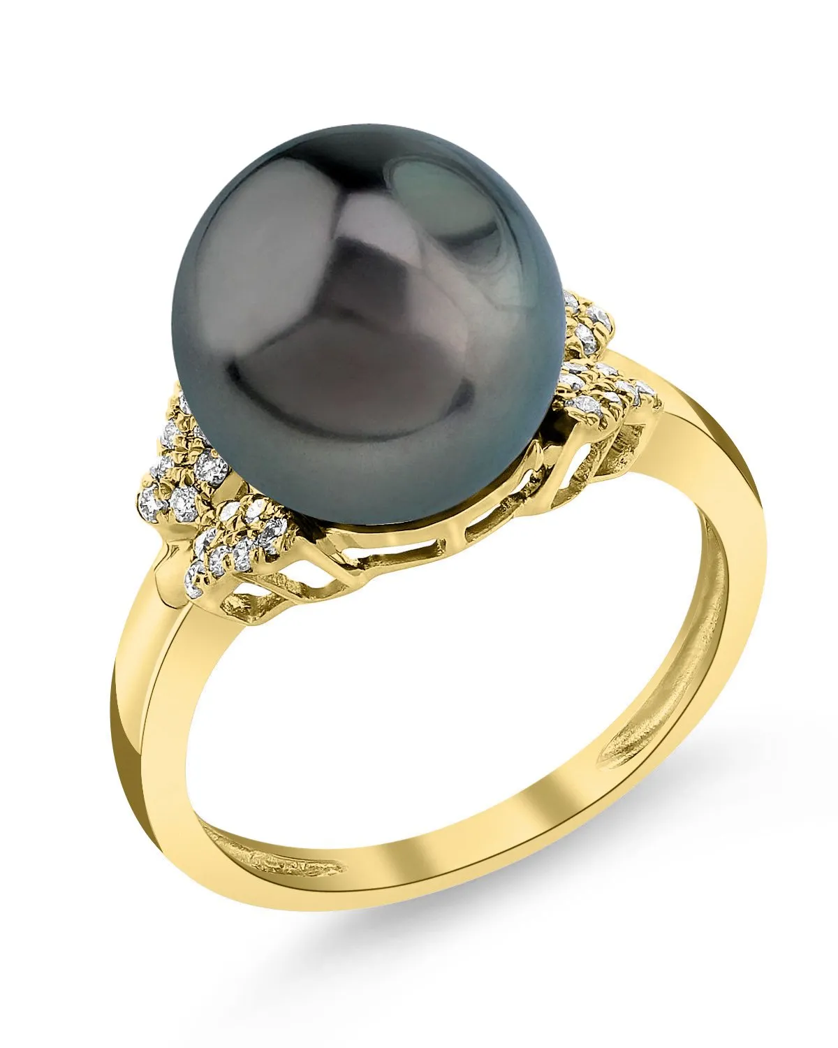 Tahitian South Sea Pearl & Diamond Nora Ring