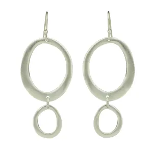 Tapered Organic Circle Earrings