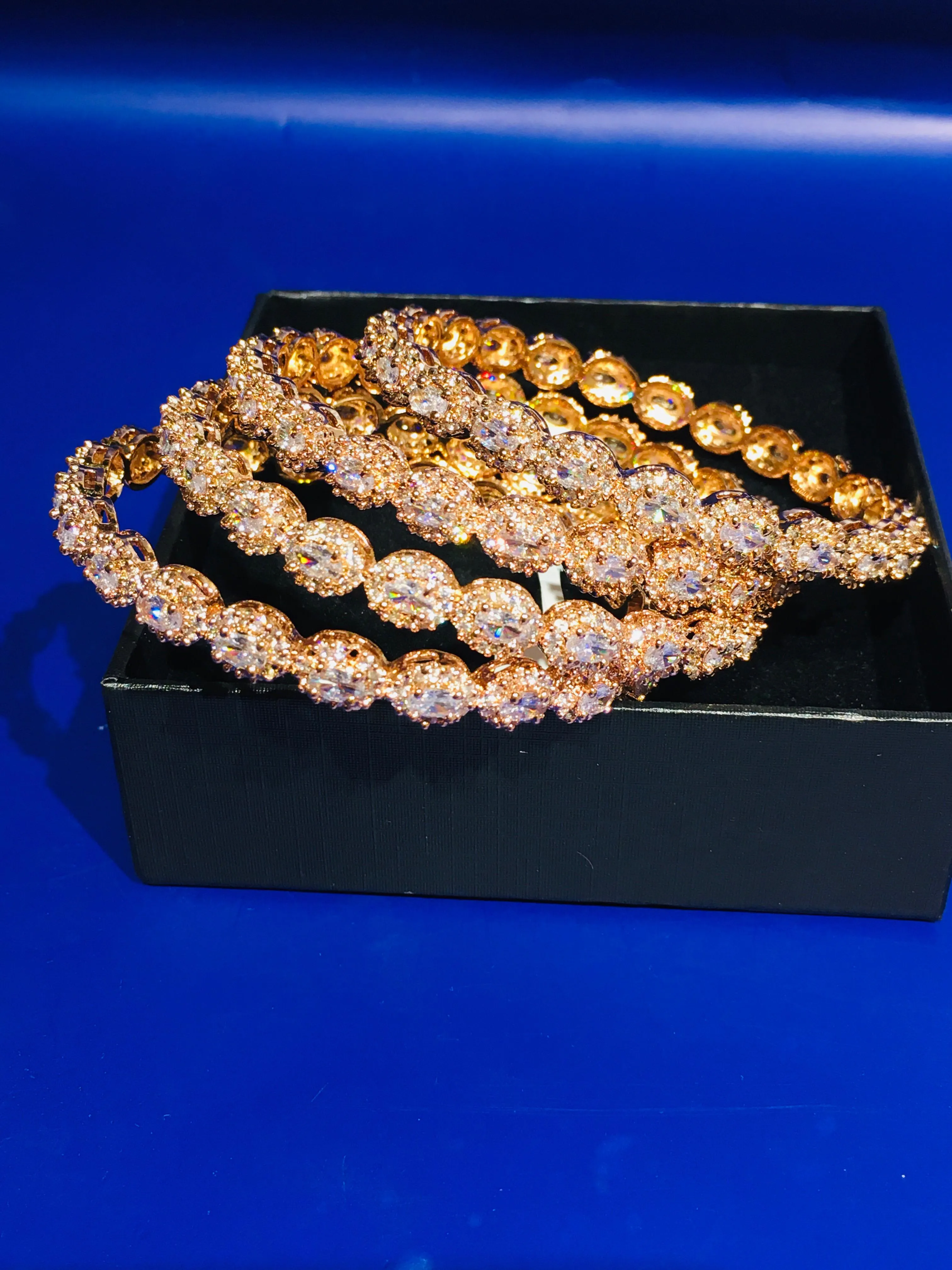 Tara Rosegold Crystals Art Deco Bracelet