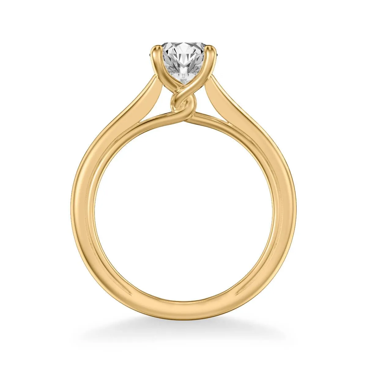 Tayla Contemporary Solitaire Twist Diamond Engagement Ring