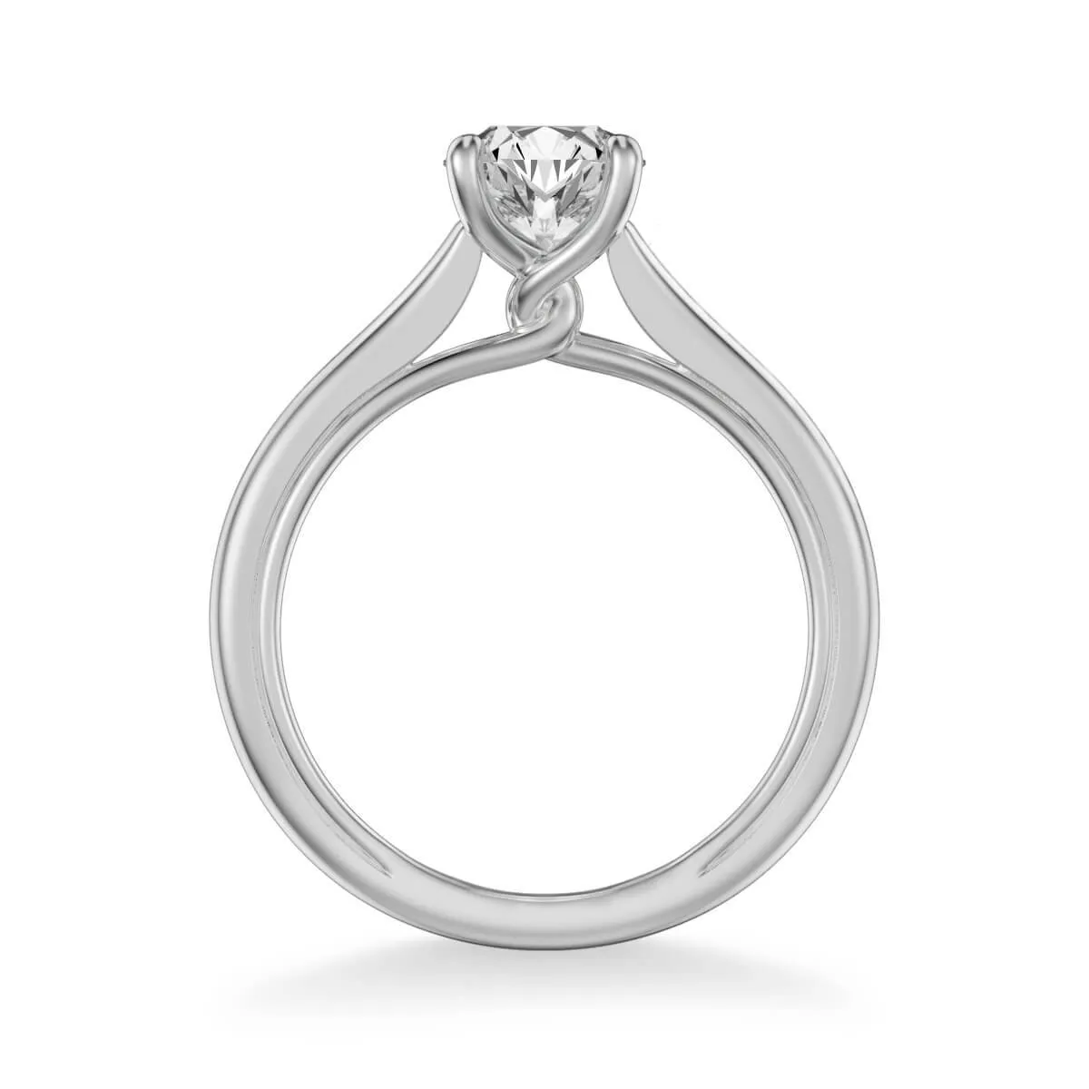 Tayla Contemporary Solitaire Twist Diamond Engagement Ring