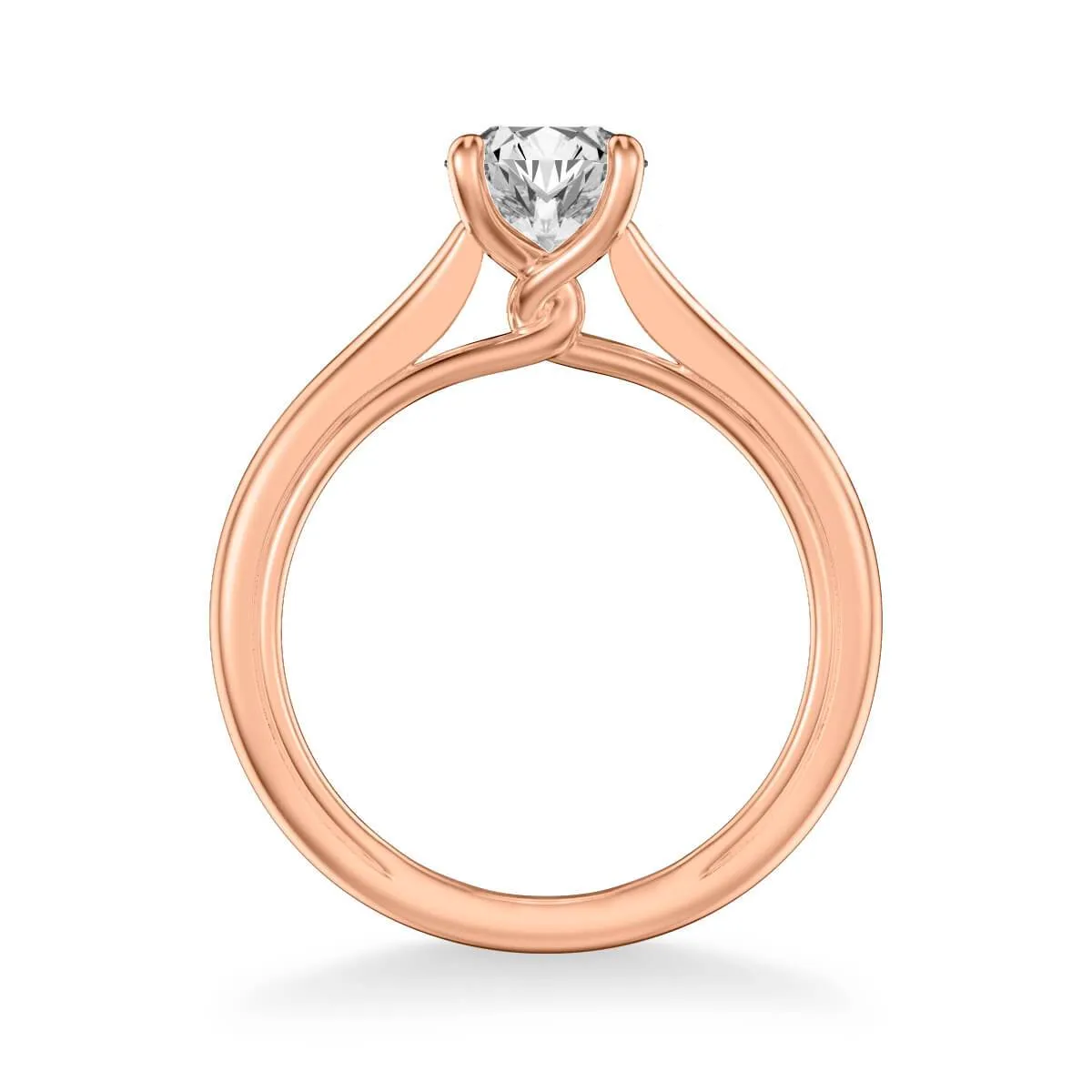 Tayla Contemporary Solitaire Twist Diamond Engagement Ring