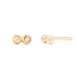 Tiny Infinity Studs with Diamonds