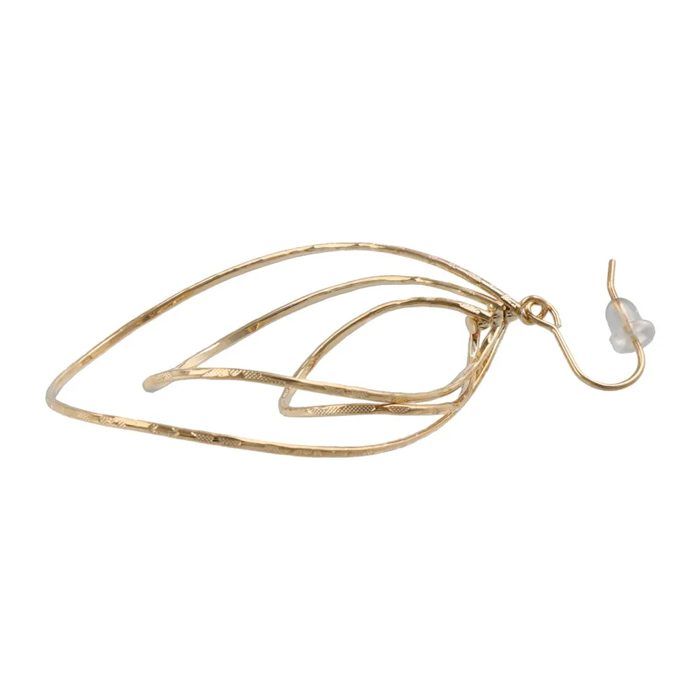 Triple Waved Hoop Hoop Earrings