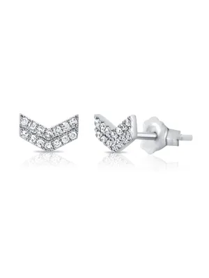 Vivi Chevron Stud Earring 14K